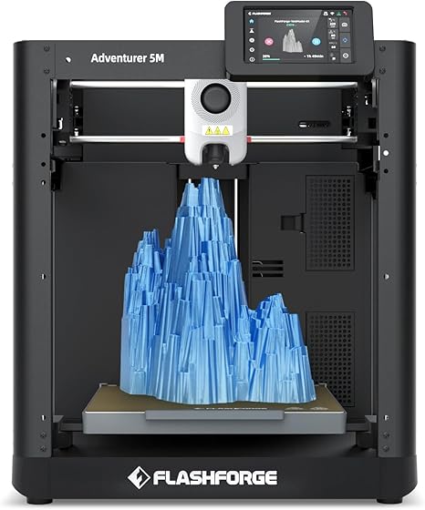 FLASHFORGE 3D Printer AD5M, CoreXY 600mm/s High-Speed Printer with 1-Click Auto Leveling, High-Temp Direct Drive Extruder, 3s Quick-Swap Nozzle, 220×220×200mm Build Volume