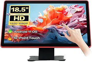 18.5-inch Android 11 Tablet with Touchscreen,Capacitive Multi Touch Screen POS Monitor,WiFi & BT,Built-in Speaker,5Mp Front Camera,RK3568 4GB RAM 32GB ROM,for Restaurant,Bar,Gym,No Battery