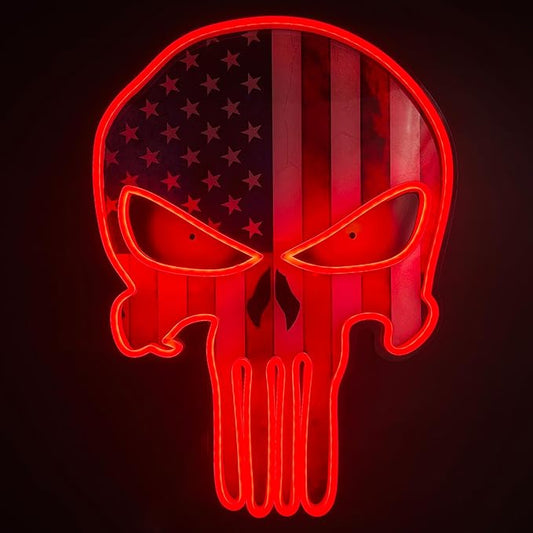 Anime Neon Sign Skull Neon Signs for Wall Decor USB 5V Powered LED Lights Signs for for Bedroom Gamer Room ManCave Neon Lights for Boys Gifts Gaming Room Decor